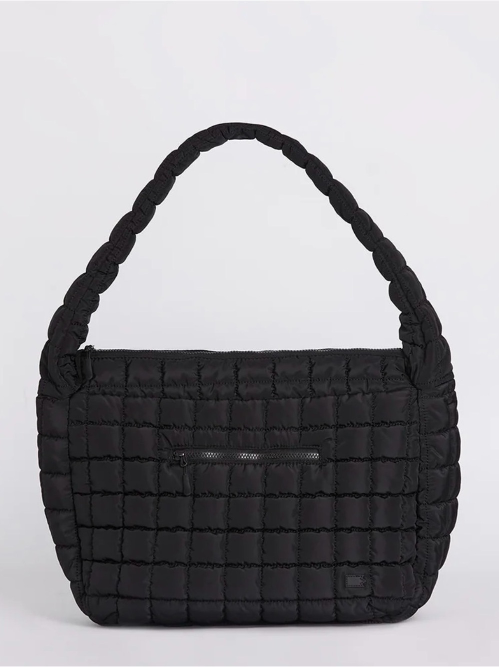 Large Mondetta Black Quilted Shoulder Bag